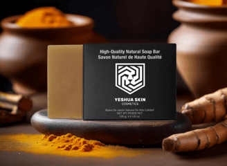 a soap bar with turmeric