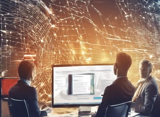 man standing in front of people sitting beside table with laptop computers