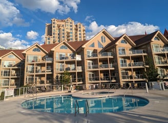 On the 3rd floor pool level