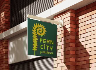 Fern City Greenhouse Brand Design Signage Design