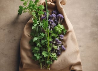 Un sachet de plantes naturelles bios