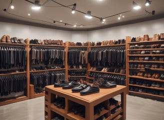 A black leather jacket hangs on a plain light gray wall, casting a shadow. The jacket has stitched patterns and zippers on the sleeves, indicating a stylish and rugged design.