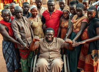 a man in a wheelchair with a woman in a wheelchair