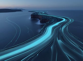a long exposure of a long exposure of a road