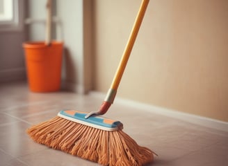 A man is engaged in welding in a cluttered workshop. Surrounding him are various metal parts, tools, and bags. Sparks are visibly flying from the welding process. The environment appears industrial and is filled with disorganized equipment.
