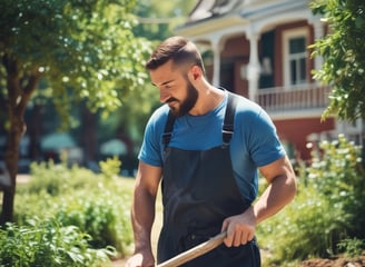 A person wearing a welding mask is engaged in a workshop environment, working with metal pieces. Sparks fly as the person works, suggesting some form of welding or metal cutting activity. The workspace is cluttered with tools and materials, including a toolbox and a tire visible in the background.