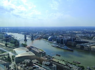 View of Tower Bridge and River Thames in London