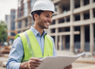 A black and white image of a building under construction featuring multiple levels of scaffolding and partially built balconies. The structure is predominantly concrete with visible metal framework for support.