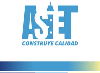 Logotipo y paleta de color de ASIET, empresa de ingenieros, técnicos y electricistas, con diseño moderno y profesional.