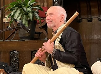 Lyon Leifer playing Indian banboo flute