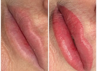 Trucco semipermanente labbra a Bologna. Prima e dopo.