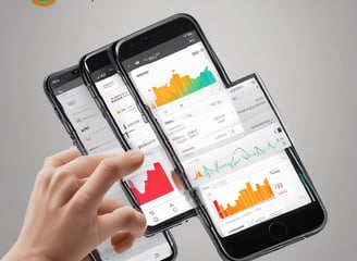 A smartphone displaying an advertisement for an online trading platform called eToro. The screen shows a green background with text promoting the platform as a leading social trading platform. A button labeled 'Get Started' is visible, along with a partial view of a mobile app screen below.
