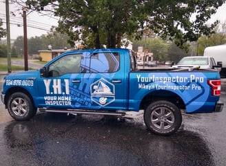 3M Certified Vehicle Wrap on a Ford F150, Your Inspector Pro, Action Installation & Project Management, Asheville NC