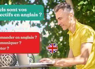 A man learning English Un homme qui apprends l'anglais