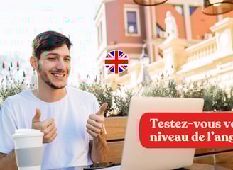 A man learning English Un homme qui apprends l'anglais
