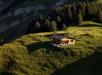 remote vacation rental mountain cabin in Switzerland