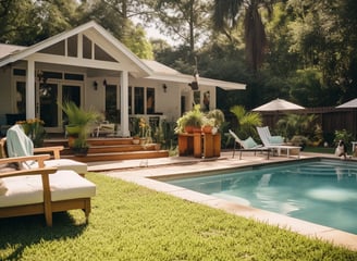 backyard pool of a pet-friendly vacation rental in Florida