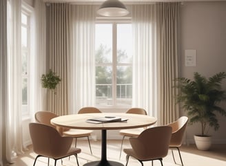 A professional consultation setting with a medical professional sitting at a desk facing a client. The room has a modern aesthetic with white walls decorated with framed certificates. The desk is organized with office supplies, a laptop, and a fruit bowl in the center.