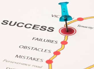 A roadmap to success has obstacles, mistakes, and failures along the way