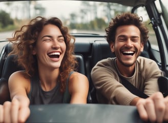 a man and woman happy with our transfers
