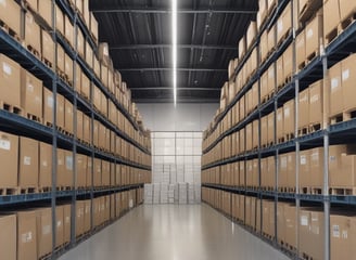 A neon red sign reading 'EMERGENCY USE ONLY' is prominently displayed on a wall. The surrounding environment appears to be dimly lit, with metal barrels labeled 'EMERGENCY' and some industrial-looking equipment in the background. Shelves and display counters are visible in a retail-like setting.