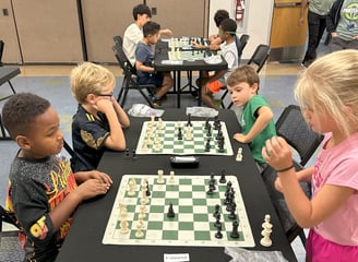 Children playing at a chess tournament at the Henderson Multi-Gen Rec Center in NV