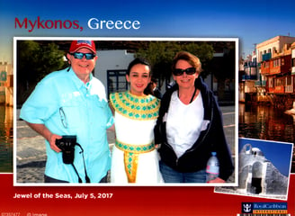 Lady and The Pirate disembark at Mykonos Island in Greece