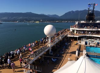 Sailing out of Vancouver, Canada on our last sunny day