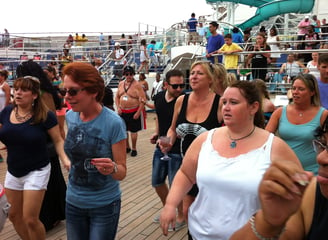 Lady and Sheila at the Sail Away Party