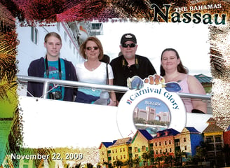 Kyrstin, Lady and The Pirate, and Sheila in Nassau, Bahamas