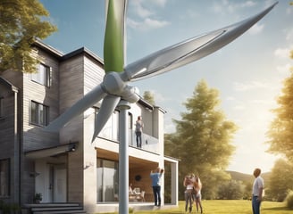 Numerous wind turbines are installed in a wide expanse of flat, barren land under a bright blue sky. The turbines are spread out evenly, with some facing slightly different directions. The ground below appears wet, possibly from recent rainfall or being part of a tidal flat.