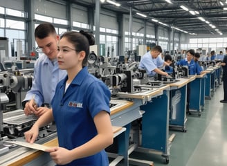 A person wearing a hairnet, face mask, and protective gown stands with arms crossed in a clinical or laboratory setting. Behind them, a cabinet contains various medical supplies.