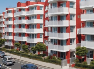 A city street scene at sunset with two rows of buildings lining a sloped road. Cars are parked along the street, and a few pedestrians walk on the sidewalk. A 'TO LET' sign hangs on one of the buildings. The sun is low in the sky, casting long shadows.