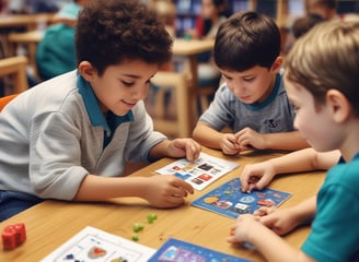 Two small wheeled robotic platforms with chassis and colorful wiring are placed on a table. Each robot features a yellow base with black tires and exposed circuit components. Nearby, a blue and black electronic board is connected with a wire.