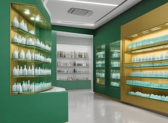 A store facade with a large sign reading 'CANDID' features a modern, bright design. The window display includes promotional text that states 'Beautiful teeth. Brilliantly simple.' There is a large image of a person holding a dental product. The interior seems uncluttered with chic and minimalist furniture visible through the glass.
