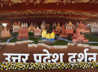 A model of different religious places in Uttar Pradesh