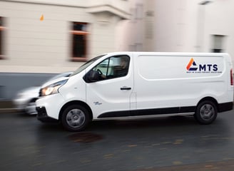 MTS van on way to make a urgent same day delivery