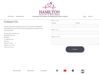 Hamilton Health's Old Contact Us Page