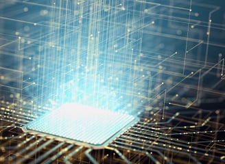 Artist impression of quantum processor