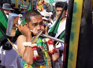 Phuket Vegetarian Festival Piercings Street Parade