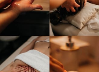 a woman getting a massage at a spa