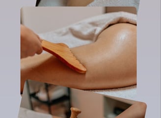 a woman getting a massage at a spa