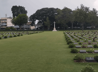 The Kanchanaburi War Cemetery in Thailand is a poignant reminder of the sacrifices made during World