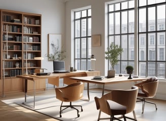 brown wooden table with chairs
