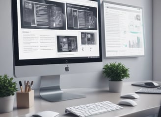 a computer monitor screen showing a desktop computer monitor and a desktop computer