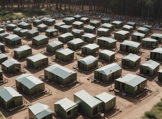 a temporary military camp