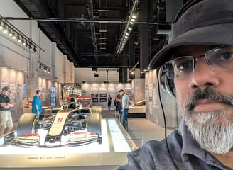 Salman Abedin at the F1 exhibition in Toronto