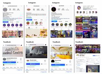 social media pages