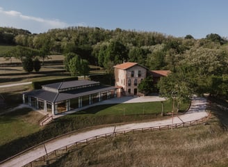 vista di Casa Gobbato sul Montello