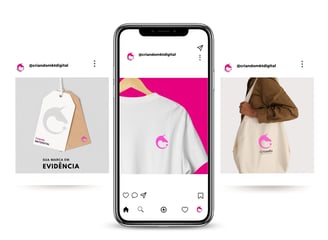 Smartphone demonstrando postagens na rede social instragram